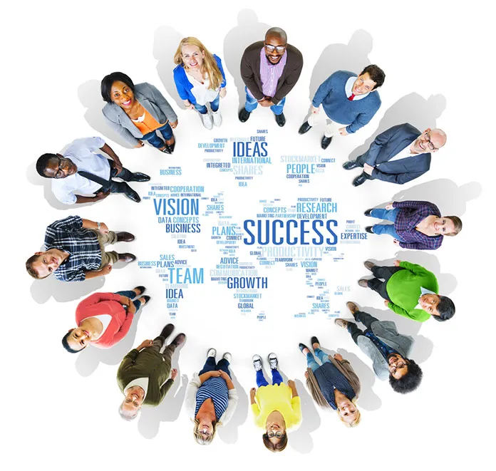 People standing in a circle